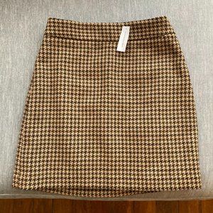 Banana Republic Brown Houndstooth Mini Skirt New w/Tags Size 0